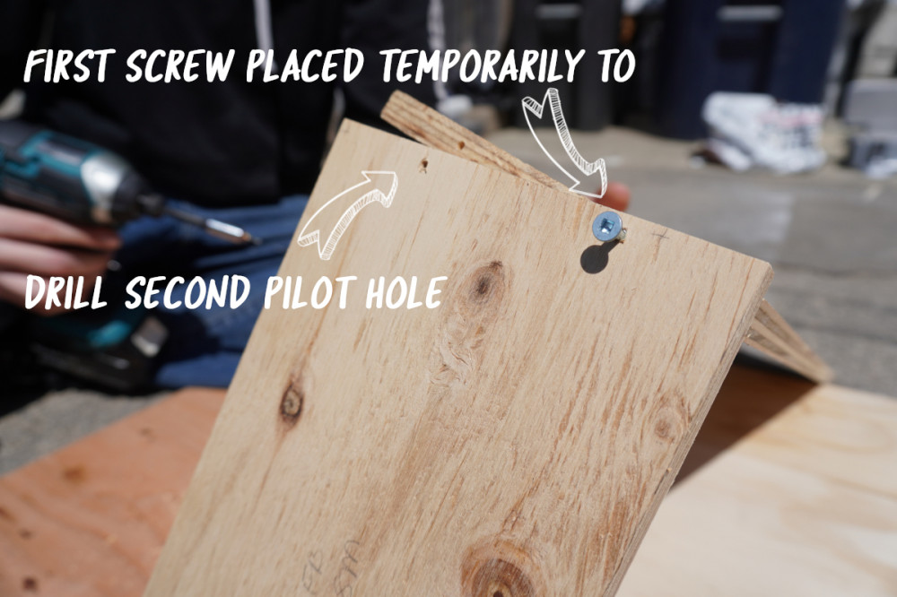 Drill a couple of holes before applying glue.