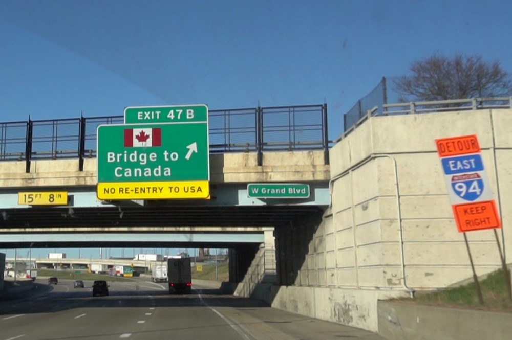 Crossing into Canada