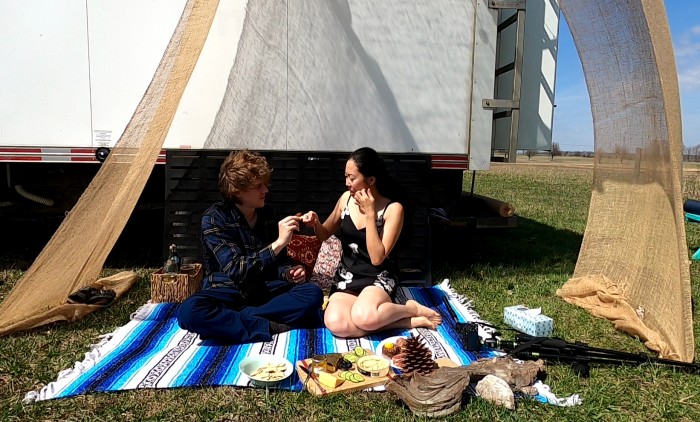 The first nice day in April, perfect for our engagement