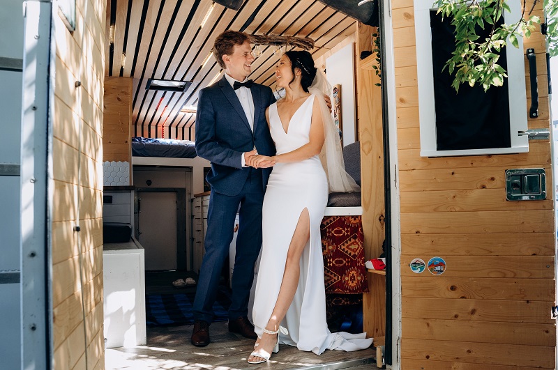 Road to Pitches gets married in the van.