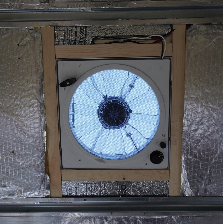 The vent fully framed and insulated.